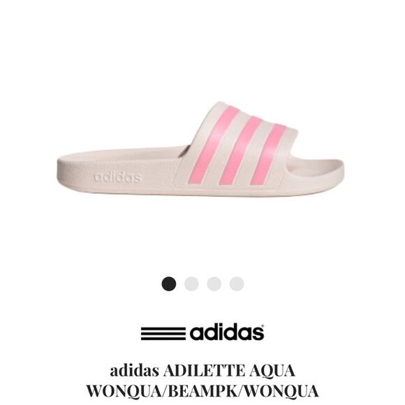 adidas ADILETTE AQUA WONQUA/BEAMPK/WONQUA Sz7 slides - Picture 13 of 13